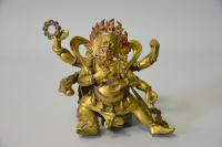 махакала грозное божество китай XVIII век, скульптура буддийского пантеона