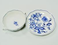 Бульонная чаша с блюдцем Фарфор "Синий лук" Dubi Чехословакия 1960
