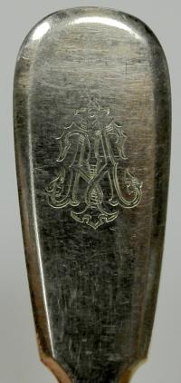 серебреные ложки чайные - десертные, 84 проба 1882 год, Овчинников Д.