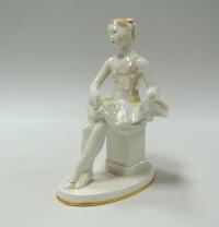 статуэтка «Балерина сидящая» дфз вербилки, период ссср 1957-1965 гг.
