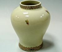 ваза миниатюра пионы, Сацума Япония 1940-1950 гг